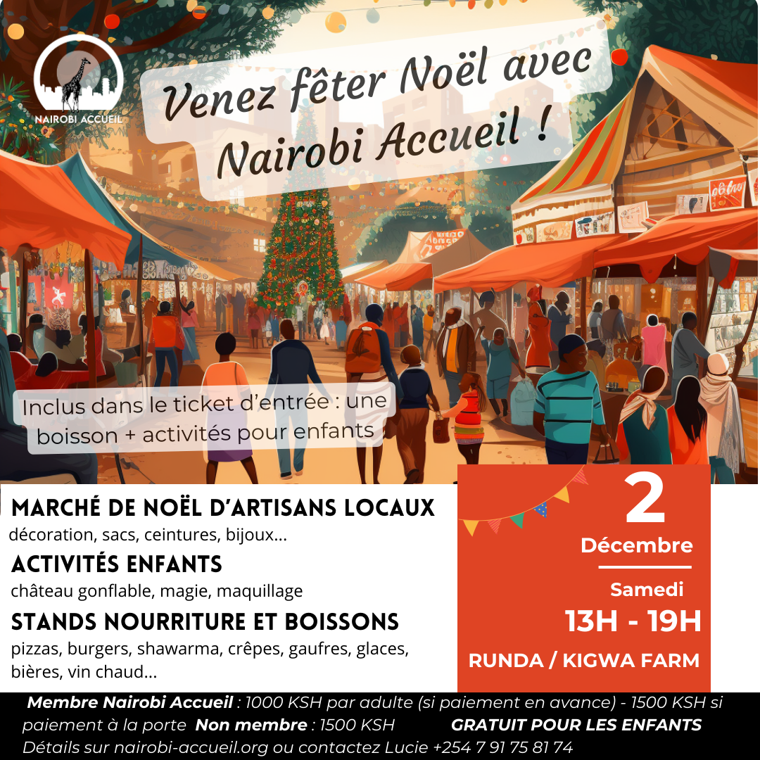 Venez fêter Noël avec Nairobi Accueil !